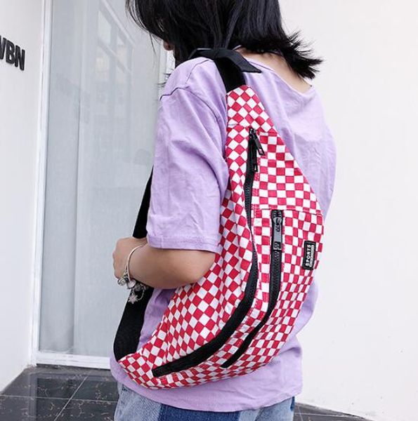 

дизайнерские повседневные сумки на пояс ван женщин большой емкости crossbody проверить сумка student joker сумка унисекс сумки на пояс