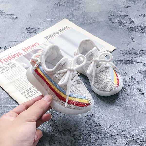 

baby sports shoes white shoes breathable mesh toddler motion boys and girls coconut non-slip wear-resistant