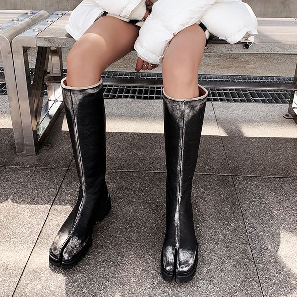 

prova perfetto style retro women boots genuine leather do the old unique autumn long boots black zipper square toe