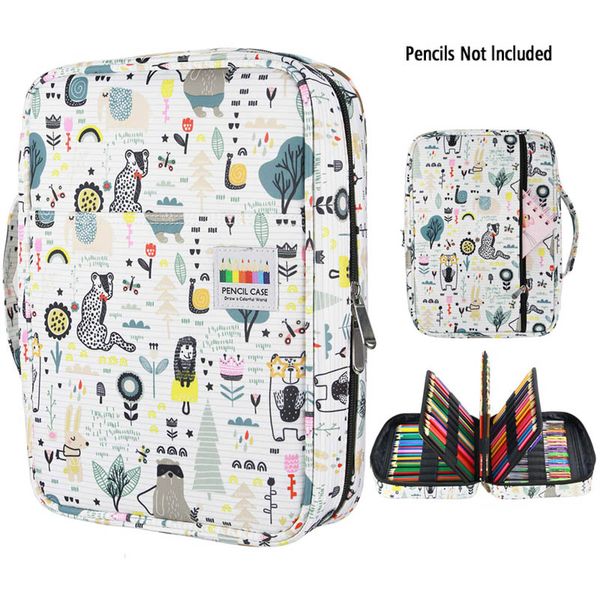 

216 slots large capacity pencil bag case organizer cosmetic bag for colored pencil watercolor pen markers gel pens great gifts