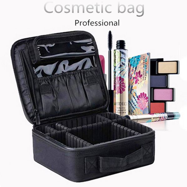 

women professional cosmetic case beauty brush makeup bag travel necessary waterproof cosmetic bag