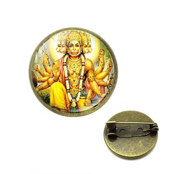 

india religion brooches god brahma lord shiva vishnu jewelry glass cabochon pins religion jewelry hijab pins, Gray