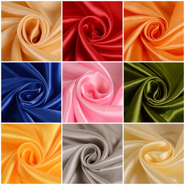

satin fabric silk cloth 150*100cm handmade diy for box lining home dress curtain wedding party decoration sewing background, Black;white