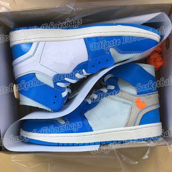

blue with box white 1 unc high men basketball shoes i women sports sneakers trainers wholesale size 5-13
