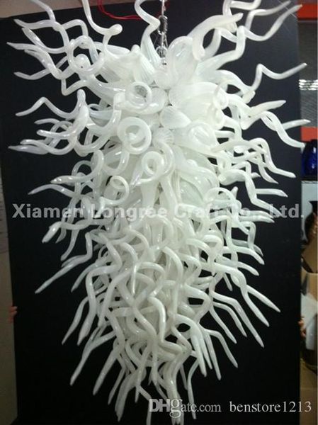 

selling white color glass luxury large chandelier for l home decoration led bulbs murano glass crystal chandelier light