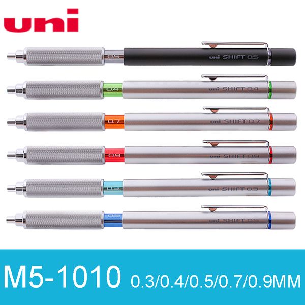 

1pcs mitsubishi uni mechanical pencil metal body pen m3/m4/m5/m7/m9-1010 0.3/0.4/0.5/0.7/0.9mm writing supplies office & school