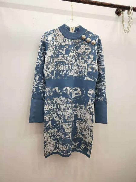 

1206 2020 весна круглый вырез обычная с длинным рукавом бренд же стиль свитер платье мода пуловер свитер панелями цянь, White;black