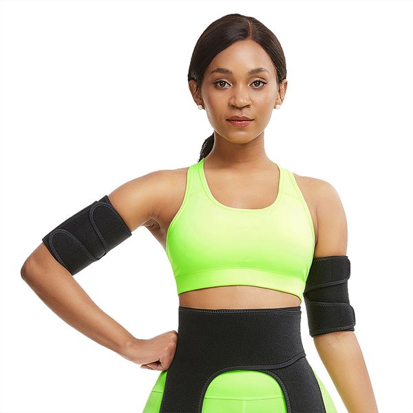 

custom logo neoprene wrap fat burning women jogging lose weight upper arm shaper slimming, Black;white