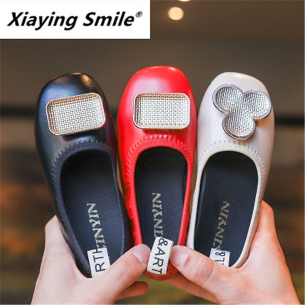 

xiaying осень 2019 новый корейский девушка одиночные туфли принцессы ab girl babie мягкой подошве танцы детей боб, Black;red