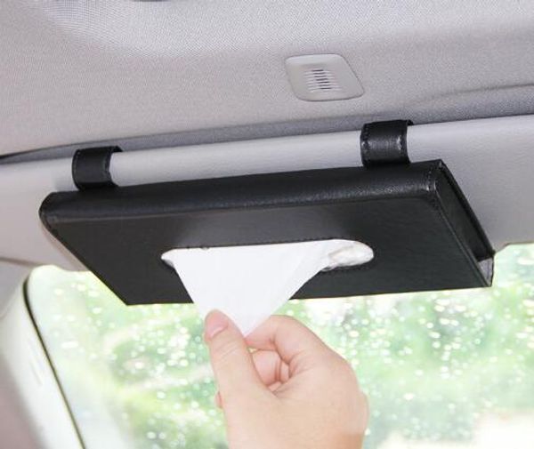 

black beige car pu leather car-styling tissue box case high grade napkin paper auto interior decoration accessories