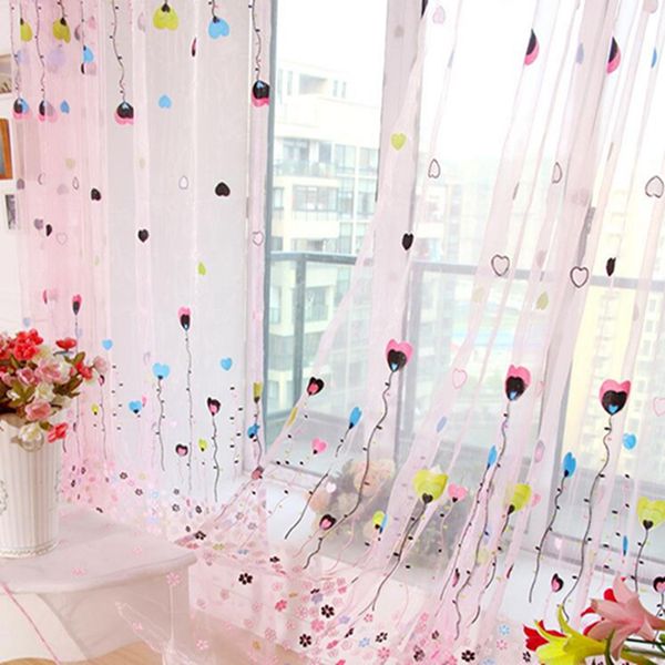 

flying balloon curtains screen elegant curtains tulle gauze cloth balcony tulle home decor