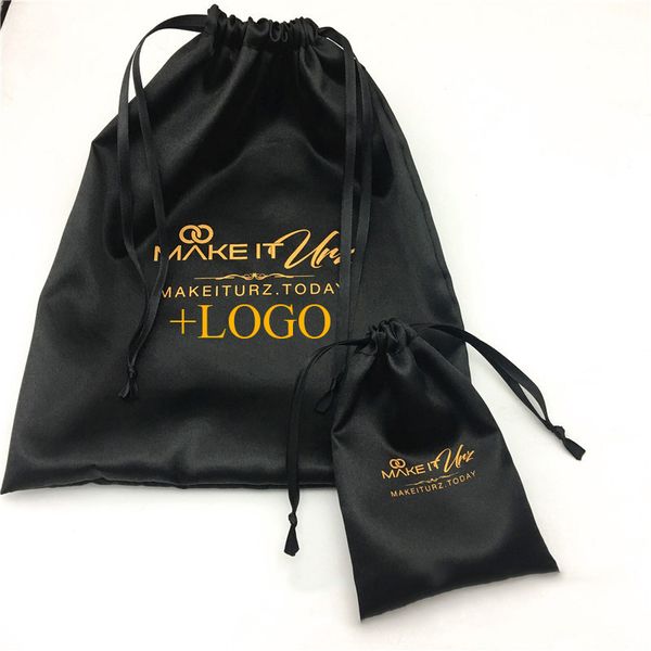 

расширение волос 20pcs упаковка мешок сатинировки cstom логотип печати мешок шнурок мешок макияж/париков/косметика/инструменты/подарка покуп