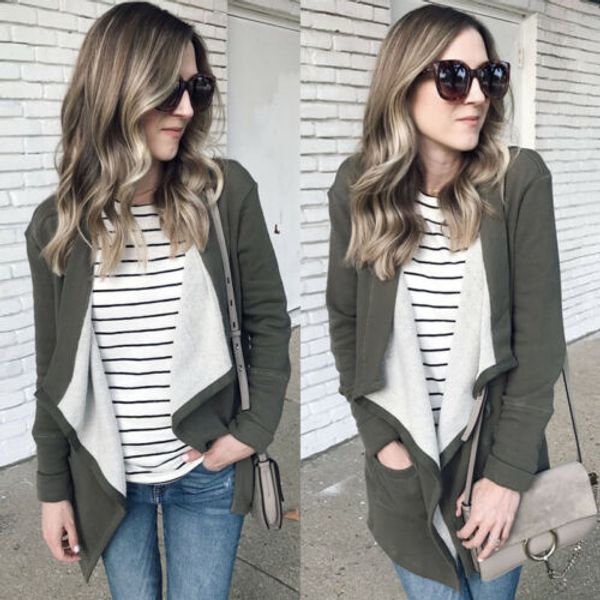 

new women faux suede biker jacket coat winter warm cardigan outwear, Black;brown