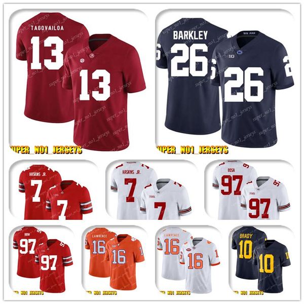 

ncaa 13 туа tagovailo 26 saquon barkley alabama crimson tide 10 джимми гаропполо 85 george kittle 97 ник боза 11 brandon aiyuk, Black;red
