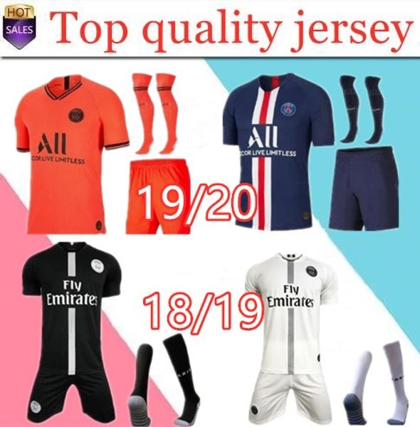 

P g kit and ock 2018 2019 2020 pari mbappe jer ey et 18 19 20 p g kit men football hirt uniform, Black;yellow