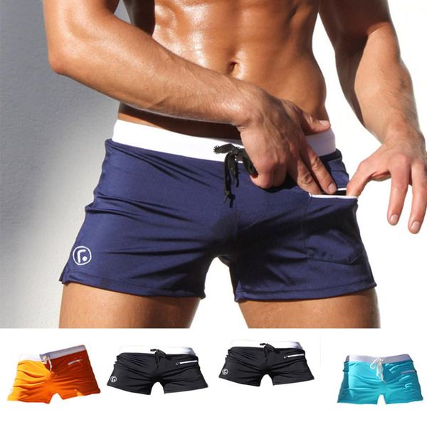 

new swimwear men breathable men's swimsuits swim trunks boxer briefs sunga swim suits maillot de bain beach shorts