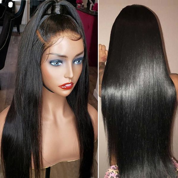

lace front human hair wigs for black women full end brazilian remy hair pre plucked lace wig with baby hair