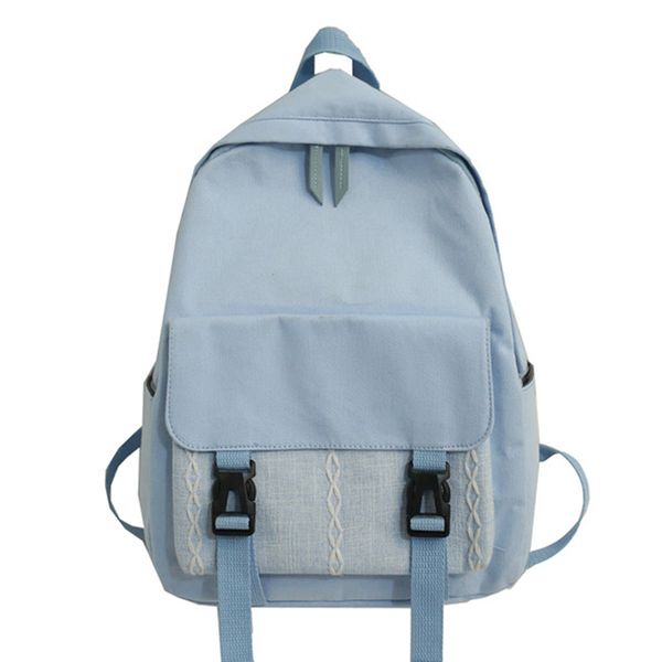 

new casual schoolbag ladies backpack fashion student canvas bag retro cute zipper bag wide shoulder strap large capacity