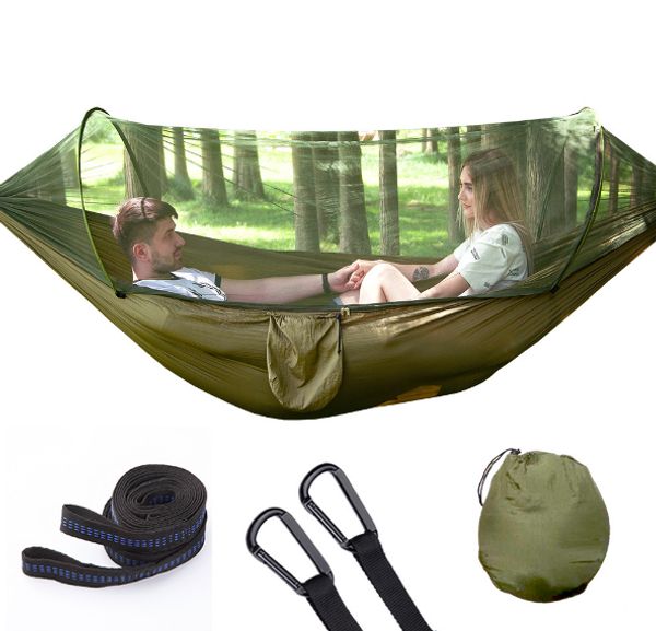 

fashion creative mosquito net hammock outdoor single double nylon parachute cloth camping mosquito hammock simple q354