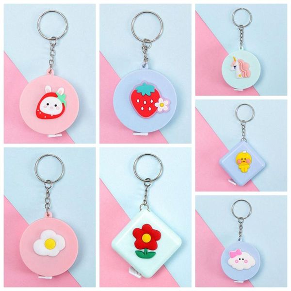 

1pc retractable tape ruler 150cm/60 inch portable tape measure mini keychain soft ruler camping supplies sewing measuring tools kbrfq, Black