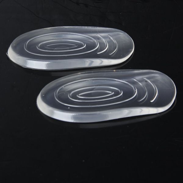 

1 pair of gel back heel half insoles inserts anti-slip heel massage, Black