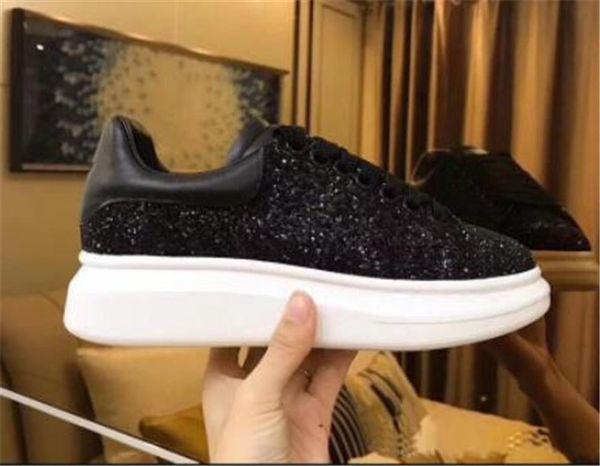 

2019 мужские женские кроссовки бархат heelback платье обувь спорт теннис черный белый платформа классический повседневная обувь спортивная о, Black