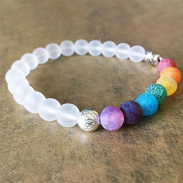 

1 pc fashion elephant charm beaded bracelet mala beads yoga energy bracelet jewelry, Black