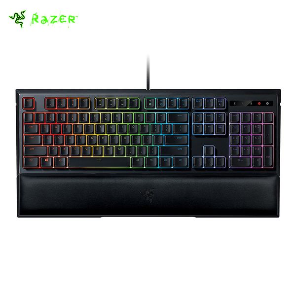 

Original razer ornata 104 key chroma membrane u layout rgb gaming keyboard with individually backlit mid height keycap wri t