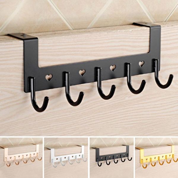 

5 hooks door hanging rack towel bag clothes hat holder hanger home organizer