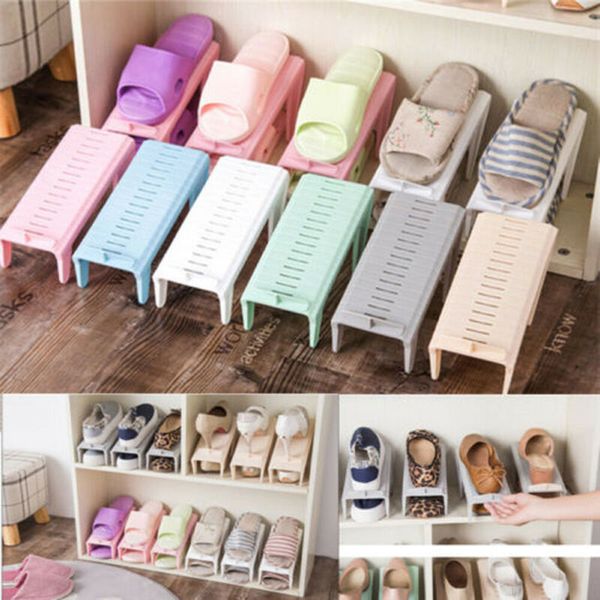 

Creative Plastic Shoes Rack Organizer Space Saving Storage Adjustable Durable