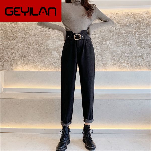 

jujuland vintage high waist jeans woman skinny black mom boyfriend jeans for women denim pants female trousers streetwear 9752, Blue