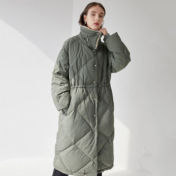 

меховой воротник сплит большого размера хлопка мягкие пальто с длинным рукавом сыпучие fit женщины ветровки мода tide новая utumn зима 2020, Black