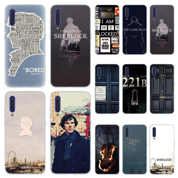 

fashion soft tpu phone case cover for coque xiaomi redmi 4x 4a 6a 7a y3 k20 5 plus note 8 7 6 5 pro sherlock holmes