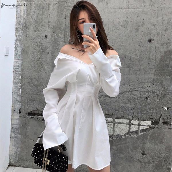 

summer korean 2020 fashion long sleeve shirt dress elegant ladies solid office dresses vestidos de fiesta 21644, Black;gray