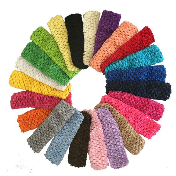 

1.5" baby girl headbands crochet headband for little girls clothes tutu waistband baby hair accessories 60pcs per lot, Slivery;white