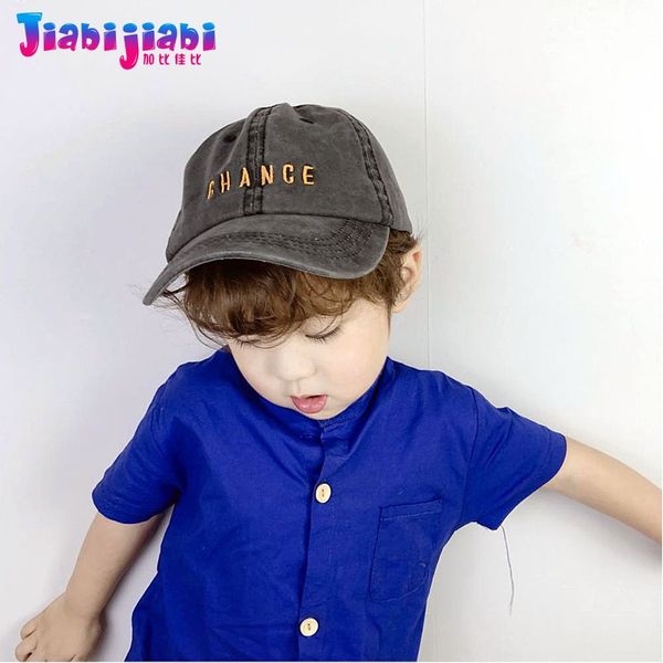 

children peaked cap preschool toddler spring summer boy girl flat baseball cap baby kids cowboy washed sports sun hat 1-5 old, Blue;gray
