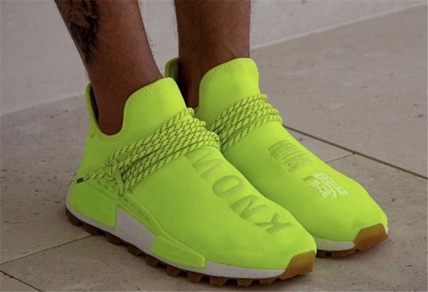 

2019 release pharrell williams x nmd hu prd trail know soul pink gum pack hyper pop men women running shoes human race sports sneakers