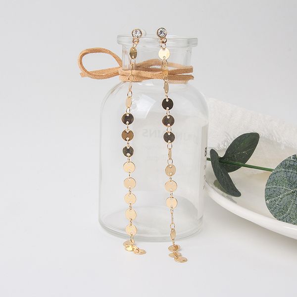 

новая тенденция кисточка длинной часть металл падение мотаться серьги для женщин дизайна свадебного заявления ювелирных партий подарков аксе, Silver