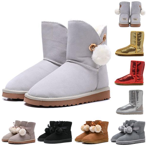 

New designer woman shoes WGG winter boots women boots gold grey pink WGG designer womens shoes winter snow boots 36-41