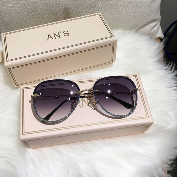 

ms 2019 new diamond female imitation rhinestones gradient color uv400 women sunglasses y200619, White;black