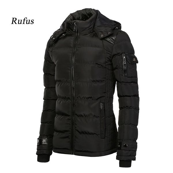 

2019 fashion hooded winter coat men thick warm mens winter jacket men parka jacket solid color clothing, Tan;black