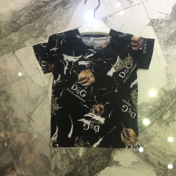 

DG; GD 2019 new children's t-shirt comfortable fashion fabric soft crown print