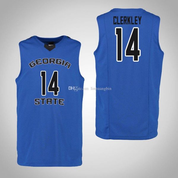 

chris clerkley men's georgia state panthers devin mitchell denis alibegovic damon wilson stitched college basketball jersey, Black