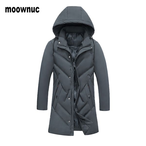 

winter jacket men 2019 fashion hooded parkas male parka jacket mens solid thick jackets and coats man winter parkas size l-4xl, Black