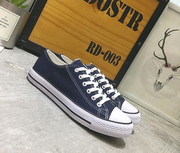 

canvas shoes sneakers women men low style fashion luxury classic designer shoes casual canvas shoe brand new factory promotional price, Black