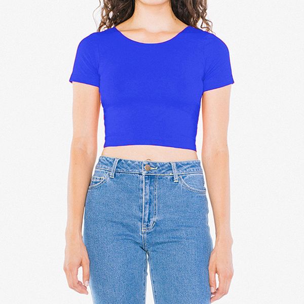 

women t-shirt neck short ladies t-shirts fashion crop slim corset o summer sleeve casual fitting basic gnatw, Black