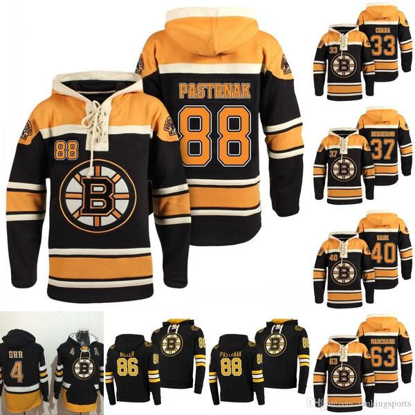 

давид пастрняк бостон брюинз hoodie джерси 37 патрис бержерон 63 брэд маршан 33 здено чара 4 орр 74 джейк дебраск, Black