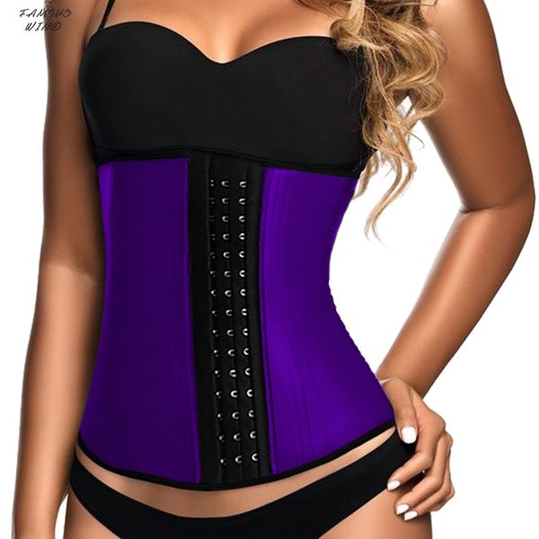 

steel bone body shapers shapewear women corset fur slimming belt waist shaper cinta modeladora latex waist trainer 9 corset cincher, Black;white