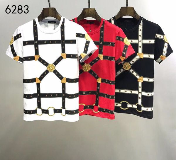 

2020100% cotton short sleeve t shirt for men brand o-neck casual slim fit fashion tide letter print sport t-shirts summer mens tees5, White;black