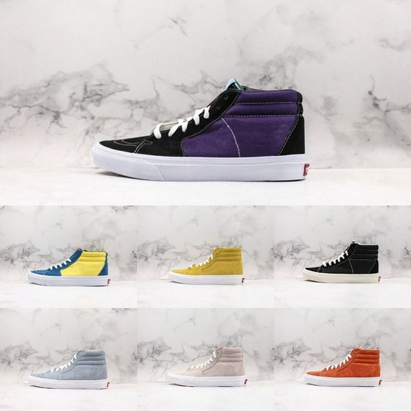 vans suela altas hombre azul